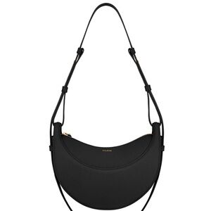 Polene Numero Dix Black Leather Shoulder Bag